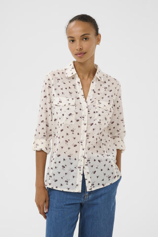 Part Two Floral Print Blouse Ivory Cortnio - MMJs Fashion