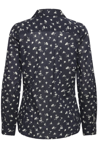 Part Two Floral Print Blouse Navy Blue Cortnio - MMJs Fashion