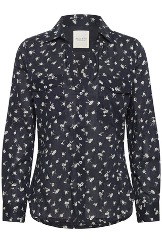 Part Two Floral Print Blouse Navy Blue Cortnio - MMJs Fashion