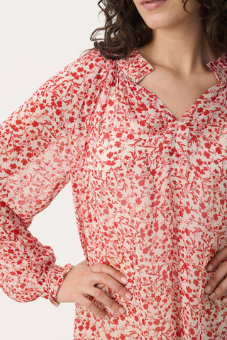 Part Two Floral Print Blouse Red Kelsia - MMJs Fashion