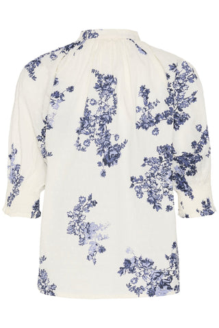 Part Two Flower Print Blouse Blue Almeras - MMJs Fashion