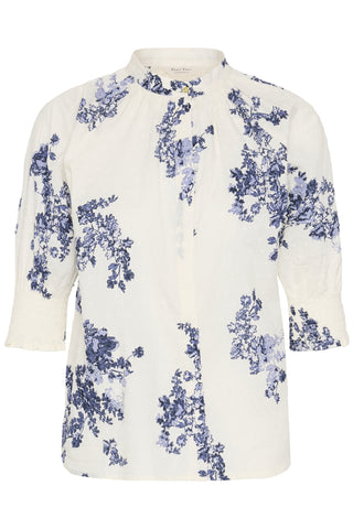 Part Two Flower Print Blouse Blue Almeras - MMJs Fashion