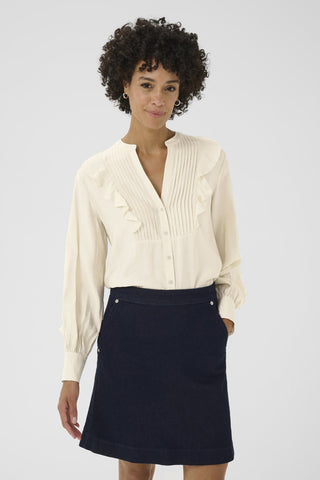 Part Two Frill Blouse Ivory Stefani - MMJs Fashion