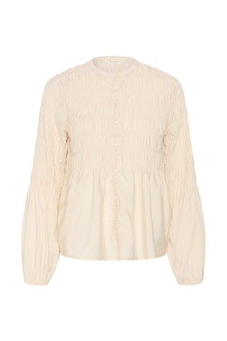 Part Two Gathered Blouse Ivory Siffe - MMJs Fashion