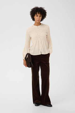 Part Two Gathered Blouse Ivory Siffe - MMJs Fashion