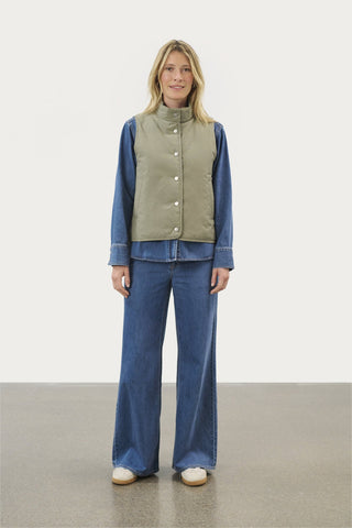 Part Two Gilet Vetiver Green Yanna - MMJs Fashion