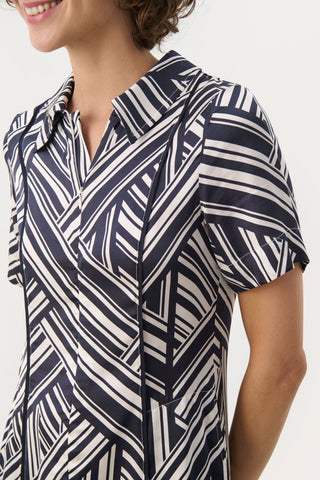 Part Two Graphic Stripe Dress Blue Nuka - MMJs Fashion
