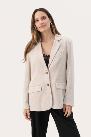 Part Two Jacket Beige Melange Nikoleta - MMJs Fashion