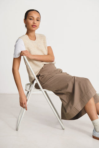 Part Two Knitted Waistcoat Beige Pimira - MMJs Fashion