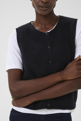 Part Two Knitted Waistcoat Dark Navy Pimira - MMJs Fashion