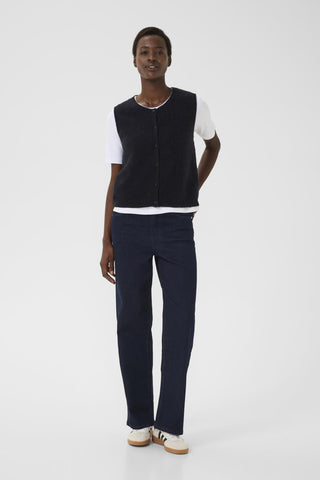 Part Two Knitted Waistcoat Dark Navy Pimira - MMJs Fashion