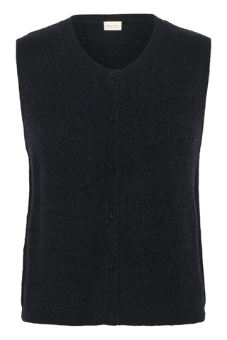 Part Two Knitted Waistcoat Dark Navy Pimira - MMJs Fashion
