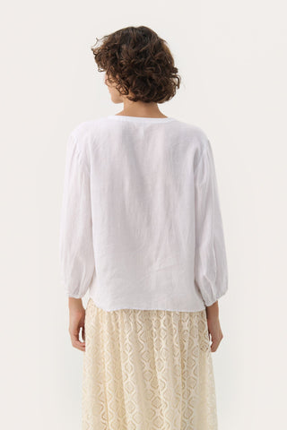 Part Two Linen Blouse White Nyara - MMJs Fashion