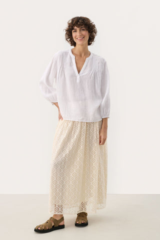 Part Two Linen Blouse White Nyara - MMJs Fashion