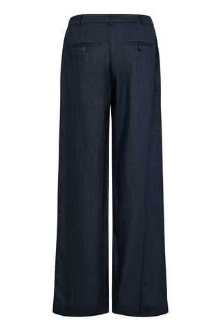 Part Two Linen Trousers Navy Blue Ninnes - MMJs Fashion