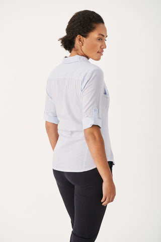 Part Two Long Sleeved Shirt Light Blue Cortnia - MMJs Fashion