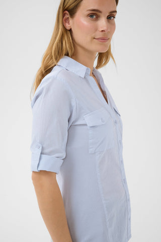 Part Two Long Sleeved Shirt Light Blue Cortnia - MMJs Fashion