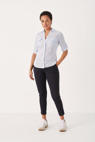 Part Two Long Sleeved Shirt Light Blue Cortnia - MMJs Fashion