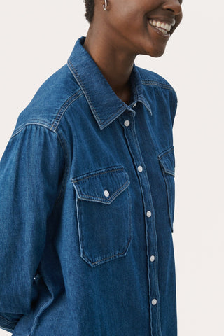 Part Two Medium Blue Denim Shirt Colette - MMJs Fashion