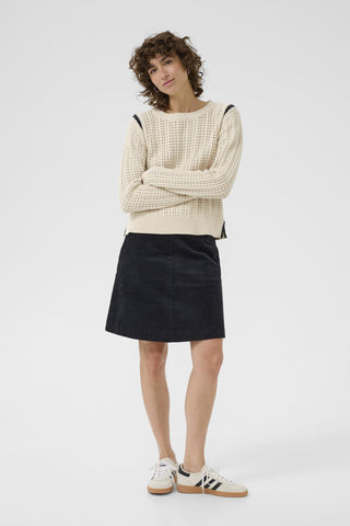 Part Two Open Knit Cotton Jumper Beige Selenia - MMJs Fashion