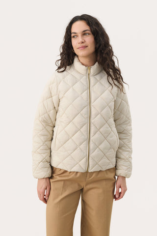 Part Two Padded Short Jacket Cream Olia - MMJs Fashion