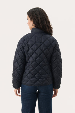 Part Two Padded Short Jacket Navy Blue Olia - MMJs Fashion