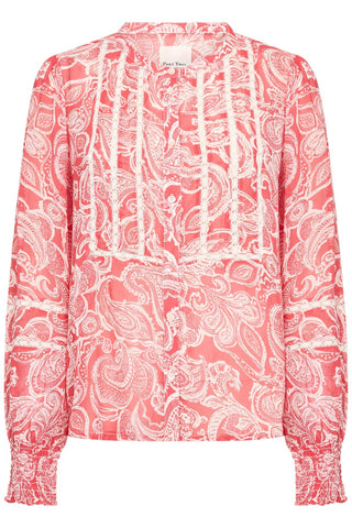 Part Two Paisley Print Blouse Red Nesma - MMJs Fashion