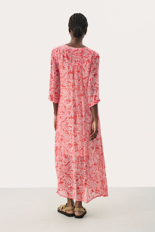 Part Two Paisley Print Maxi Dress Red Berit - MMJs Fashion