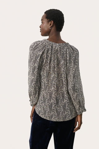 Part Two Paisley Print Top Brown Elsia - MMJs Fashion
