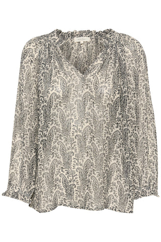 Part Two Paisley Print Top Brown Elsia - MMJs Fashion