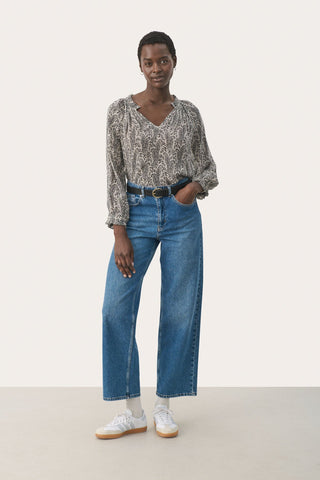 Part Two Paisley Print Top Brown Elsia - MMJs Fashion