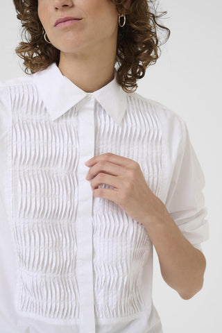 Part Two Pleated Shirt White Natinka - MMJs Fashion