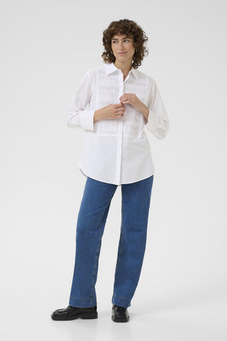 Part Two Pleated Shirt White Natinka - MMJs Fashion