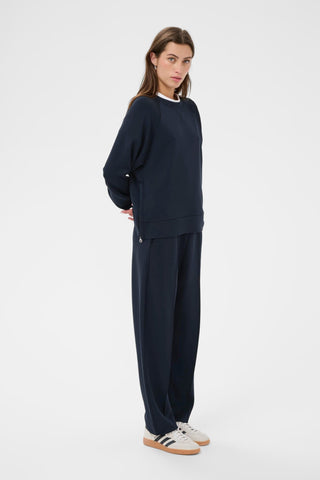 Part Two Pull-On Trousers Navy Blue Zena - MMJs Fashion
