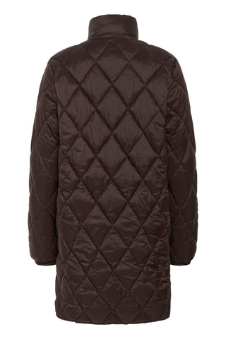 Part Two Quilted Coat Dark Brown Olilas - MMJs Fashion