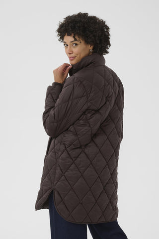 Part Two Quilted Coat Dark Brown Olilas - MMJs Fashion