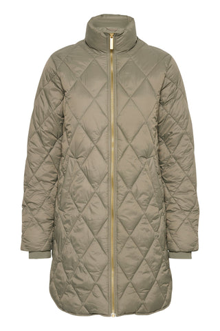 Part Two Quilted Coat Green Olilas - MMJs Fashion