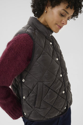 Part Two Quilted Gilet Black Sidse - MMJs Fashion