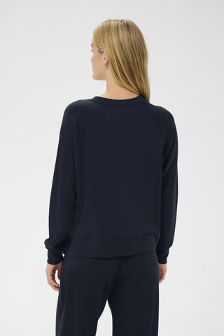 Part Two Raglan Sweatshirt Navy Blue Zola - MMJs Fashion