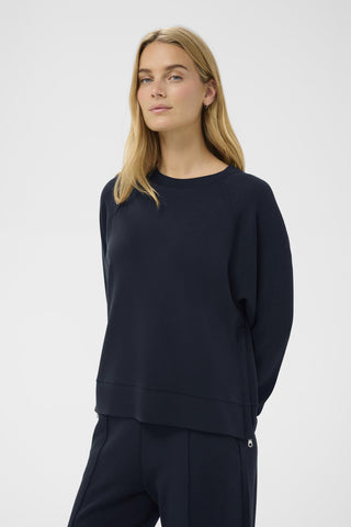 Part Two Raglan Sweatshirt Navy Blue Zola - MMJs Fashion