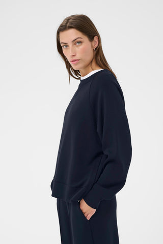 Part Two Raglan Sweatshirt Navy Blue Zola - MMJs Fashion