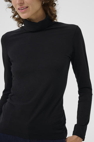Part Two Roll Neck Top Black Efinas - MMJs Fashion