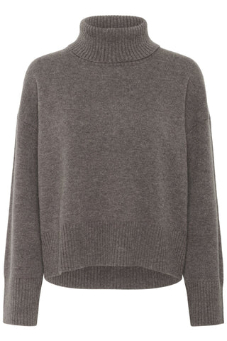 Part Two Roll Neck Wool Jumper Brown Corina - MMJs Fashion