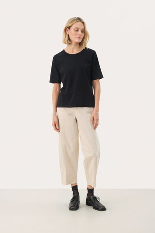 Part Two Round Neck Top Black Ratana - MMJs Fashion