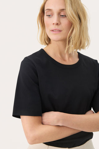 Part Two Round Neck Top Black Ratana - MMJs Fashion