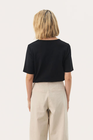 Part Two Round Neck Top Black Ratana - MMJs Fashion