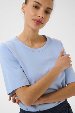 Part Two Round Neck Top Blue Ratana - MMJs Fashion