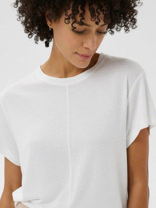 Part Two Round Neck Top White Anemona - MMJs Fashion