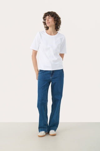 Part Two Round Neck Top White Ratana - MMJs Fashion