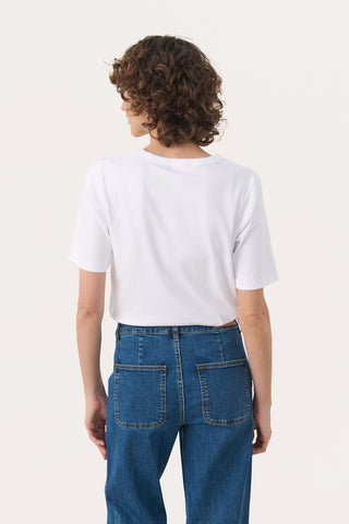 Part Two Round Neck Top White Ratana - MMJs Fashion